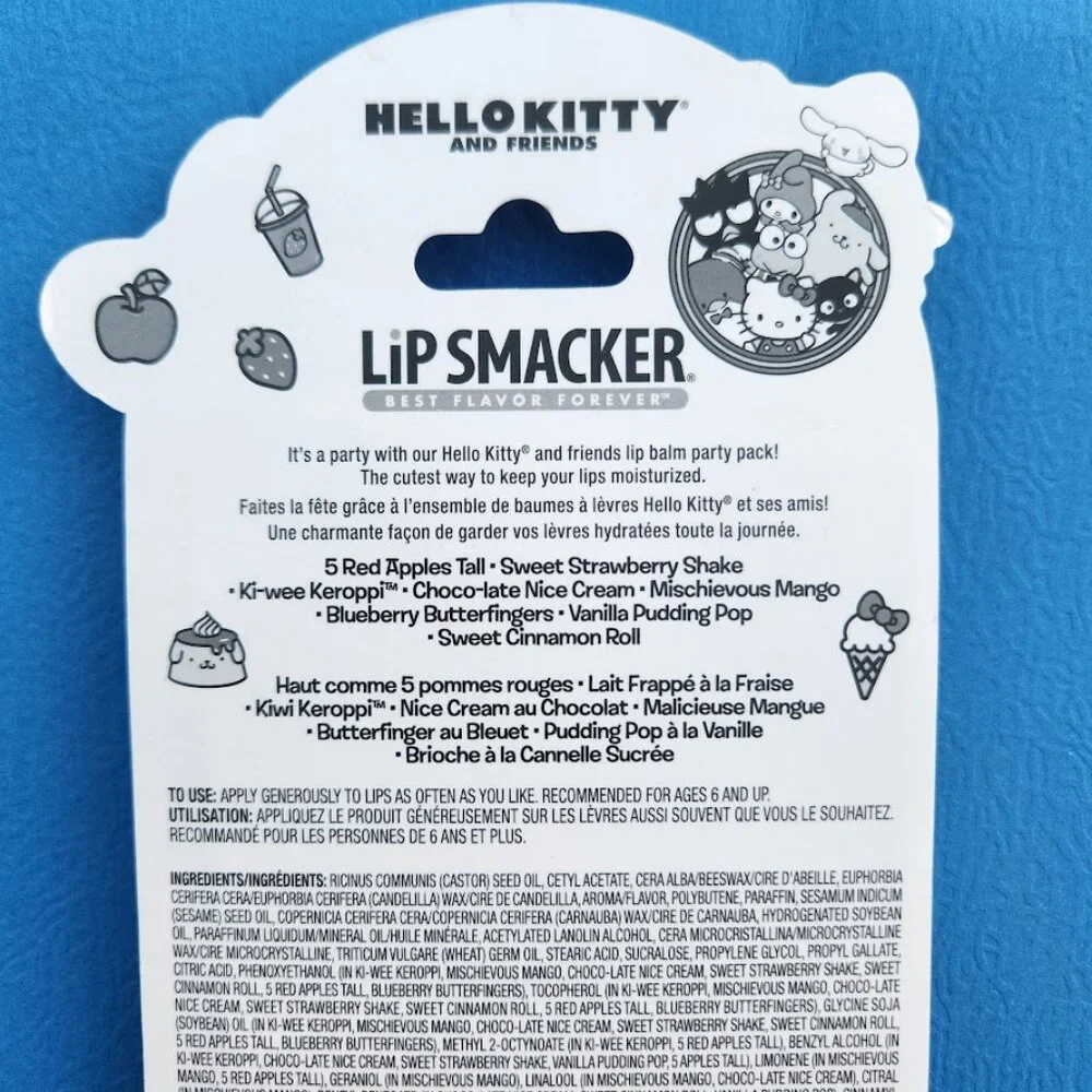 NEW Lip Smacker Sanrio Hello Kitty 8-Piece Flavored Lip Balm My Melody Little Tw